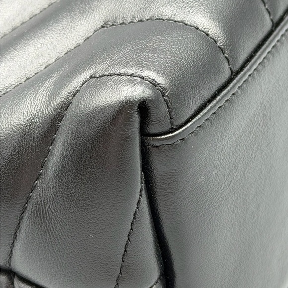 Yves Saint Laurent Black Quilted Leather Shoulder Bag with Silver Hardware - Picture 7 of 13